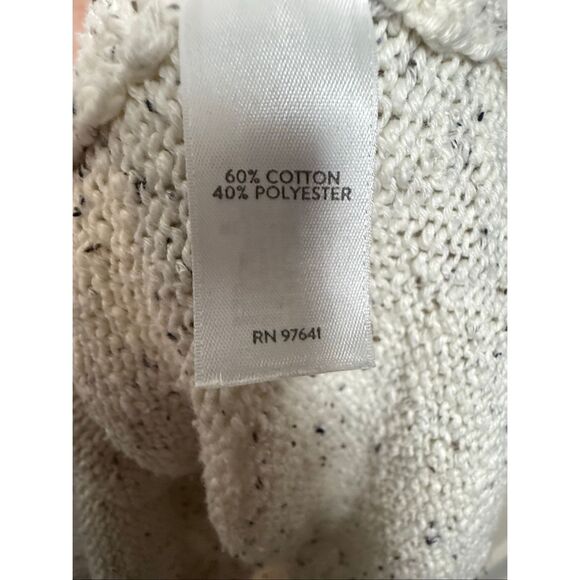 J Jill Tall Speckled Knit Sweater Cream Gray Size Large - Picture 3 of 4